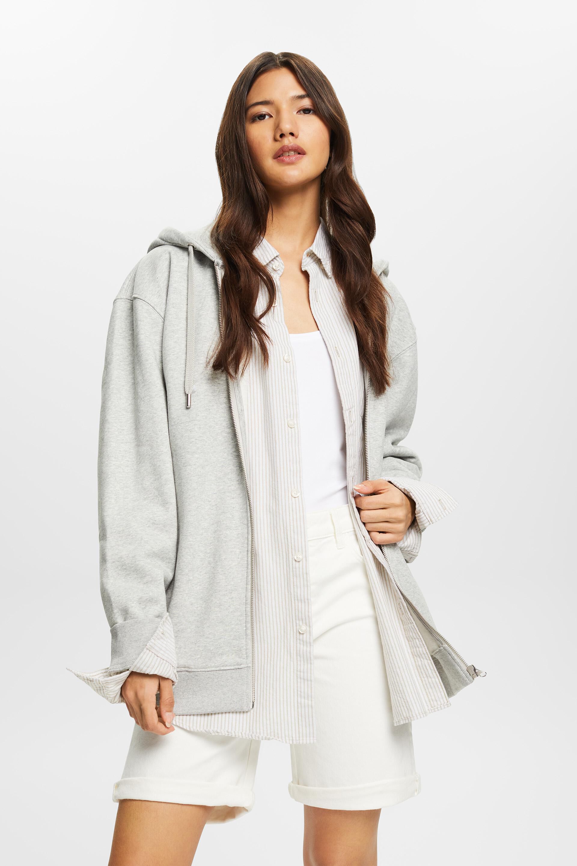 Recyclé le sweat à capuche zippé oversize