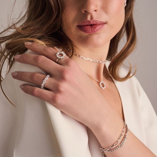 Sif Jakobs Jewellery Biella Perla Ring, Silver, 58