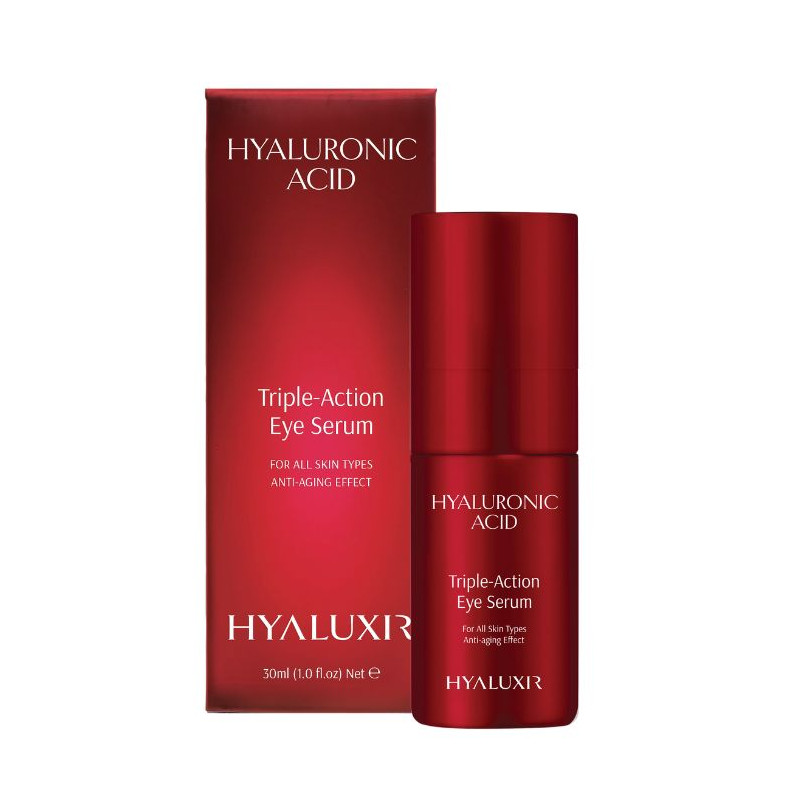 Sérum triple action contour des yeux à l'Acide Hyaluronique Hyaluxir by Arganicare 30 ml