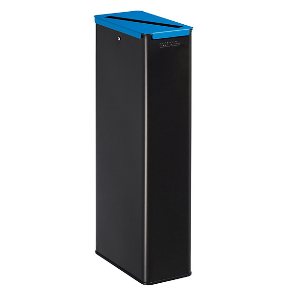 ROSSIGNOL Poubelle de  tri selectif 20 L calitri - tri papier - gris manganese / bleu ciel