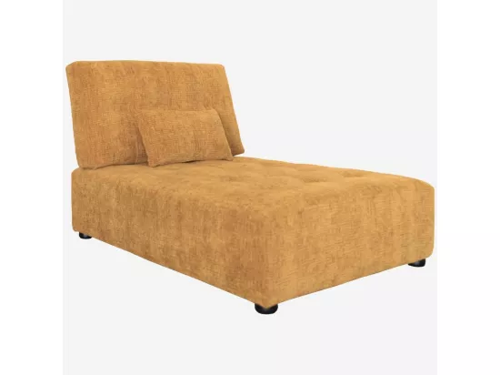 HABITAT - Canapé d'angle droit modulable en tissu - Jaune argile - Reiko