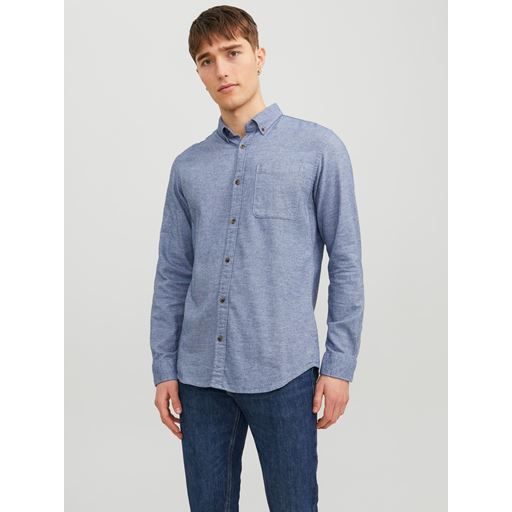 Jack&Jones Classic Melange Skjorte, Faded Denim, XXL