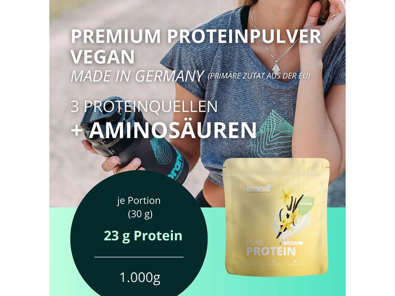 Brandl-Nutrition Pulver Pure Protein 2.0 Vegan Vanille 1000 Proteinpulver