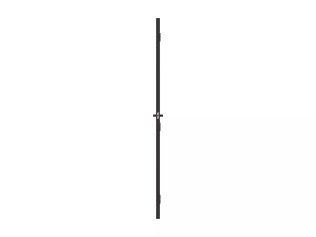 Porte intérieure mince noir 76x201,5 cm verre trempé aluminium