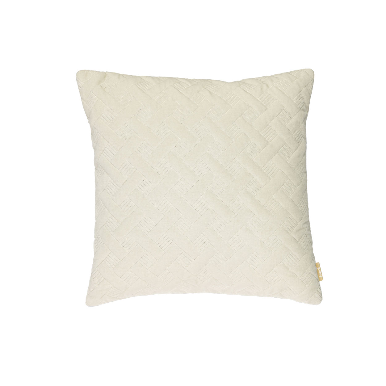Kussen velours Grids offwhite