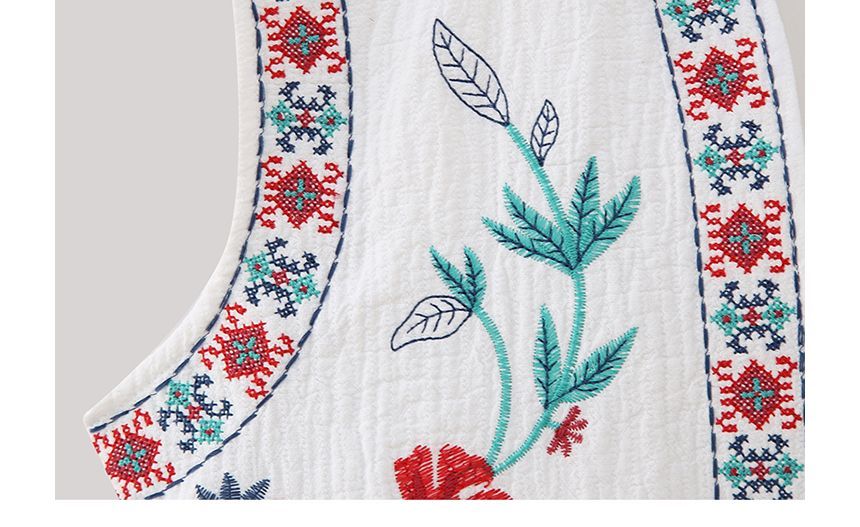 SugaYuja - Open vest met bloemenborduursel