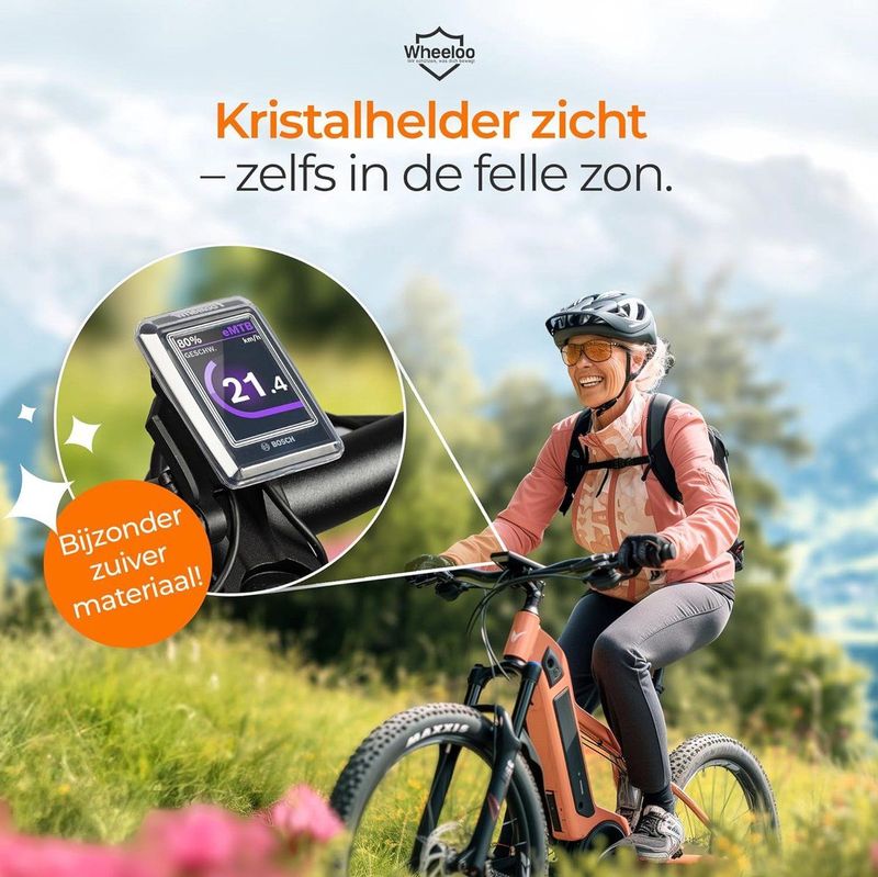 Wheeloo - Kiox 300 - Beschermhoes - Transparant - Waterafstotend - Voor E-bike Display