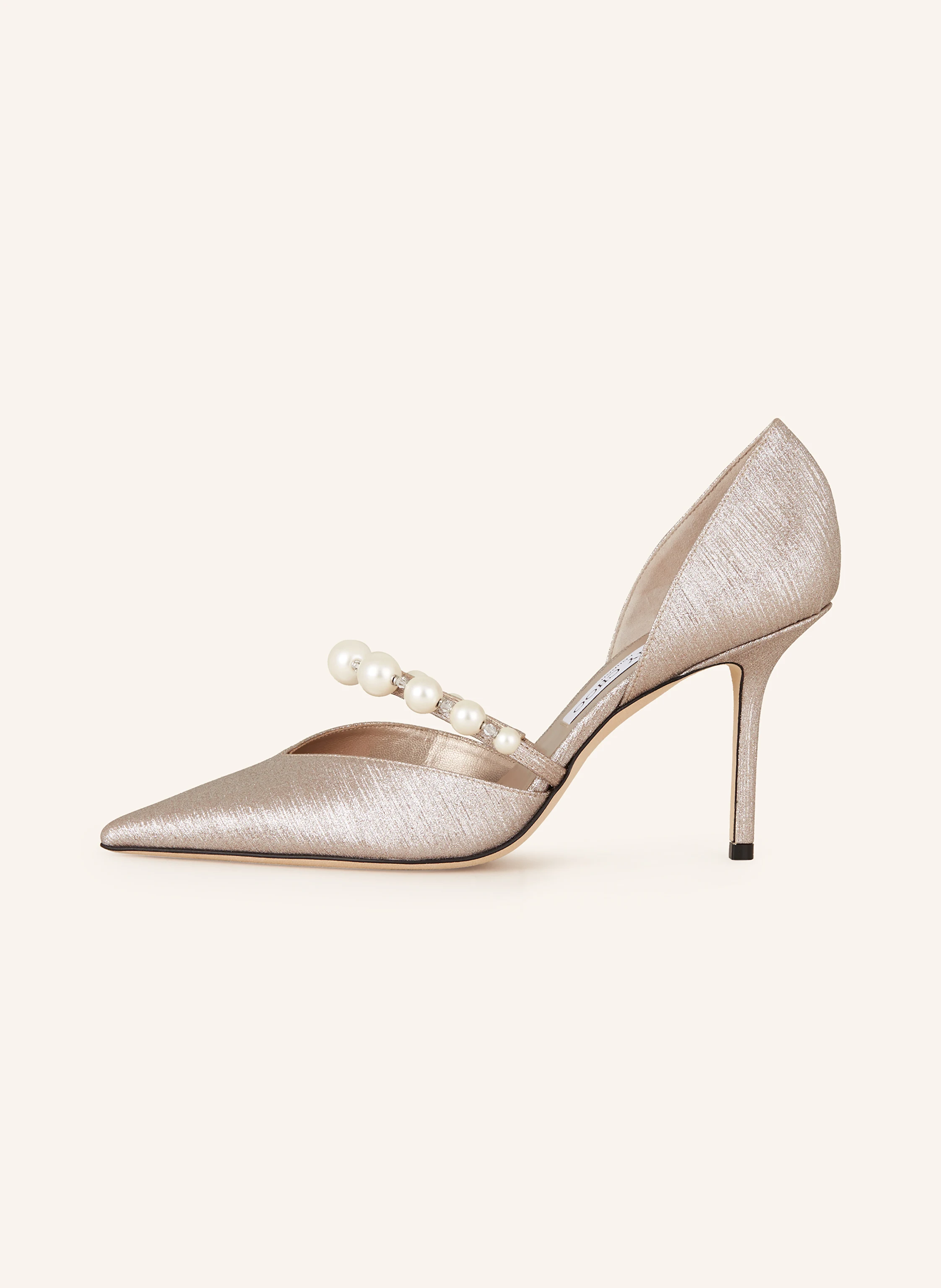 JIMMY CHOO Mary-Jane-Pumps AURELIE 85 mit Schmuckperlen