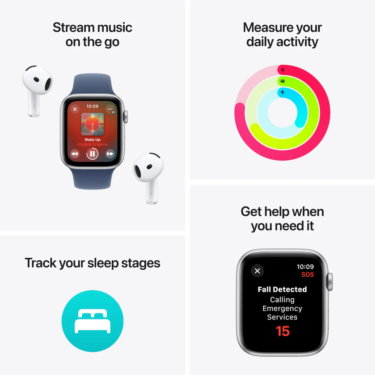 Apple Watch SE 2nd Gen 44mm LTE (Midnatt Alu/Midnatt sport band M/L)