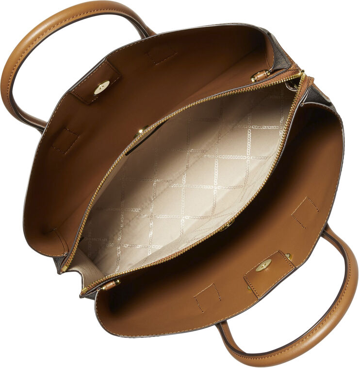 Michael Kors LG SATCHEL Brn/acorn