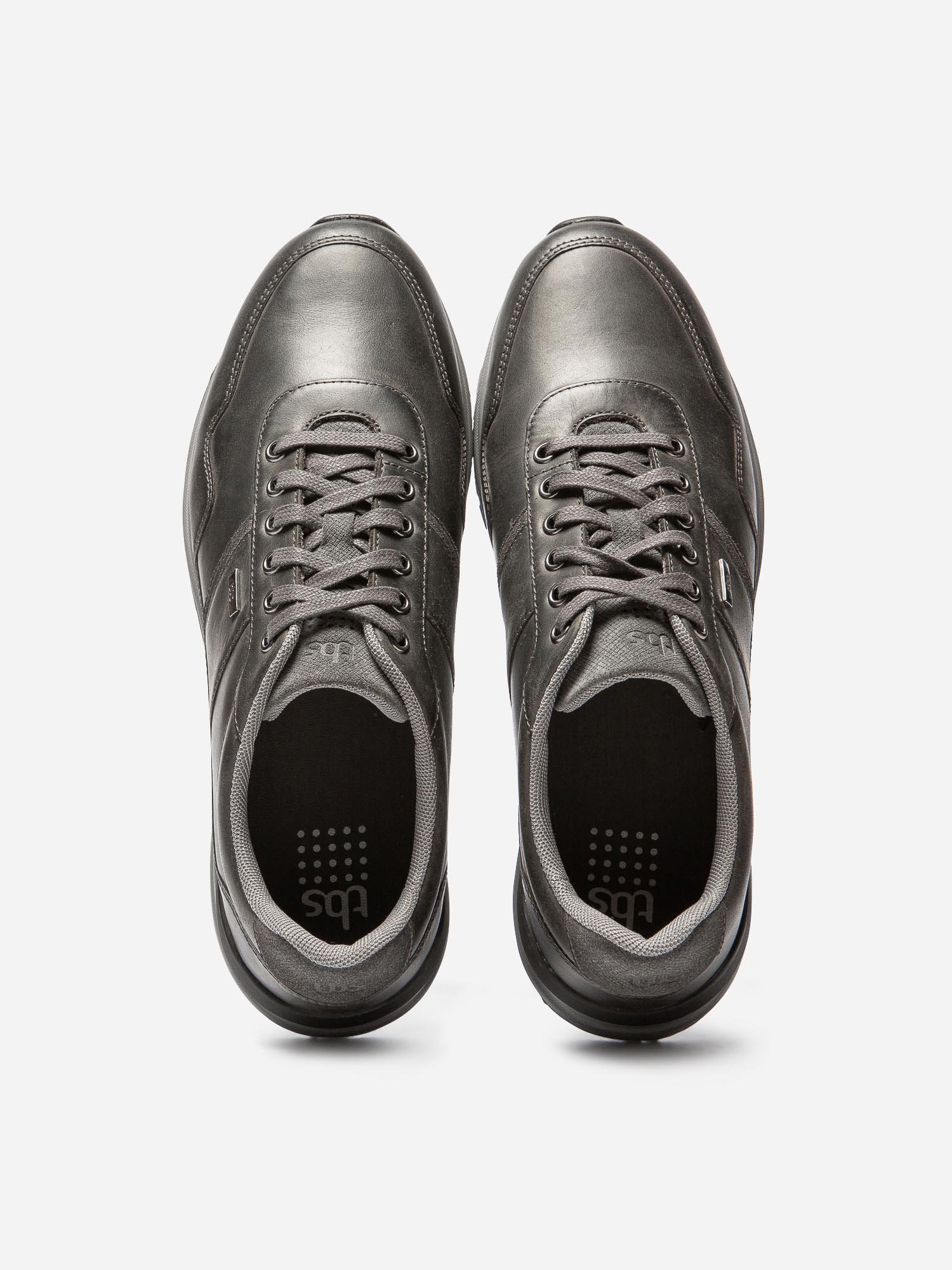Tennis Homme Confort Cuir Noir