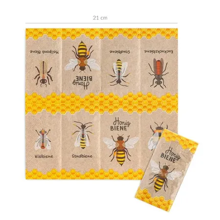 Trendhaus MEINE BIENENFREUNDE Eco-Taschentücher 2-lagig 14er-Set, 2-fach sortiert