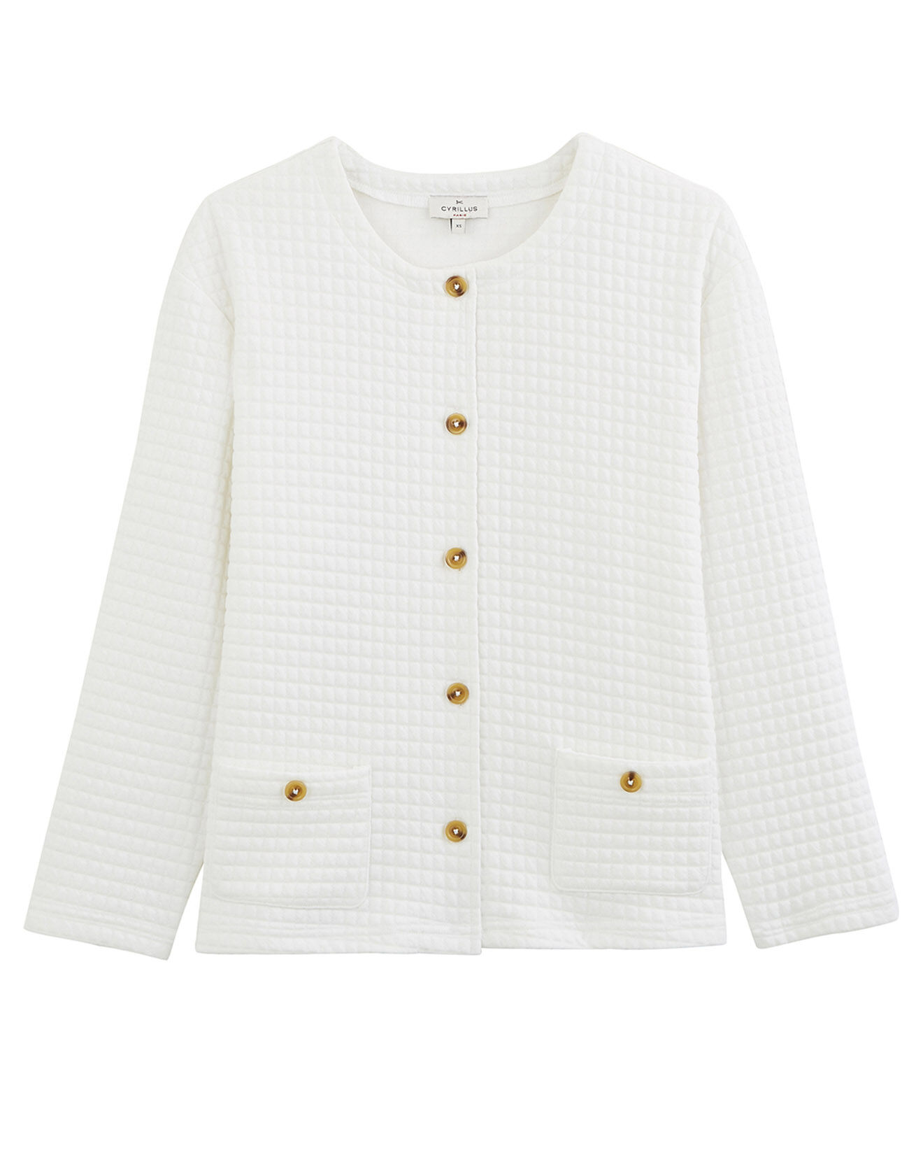 Cyrillus Veste en Molleton blanc/gris