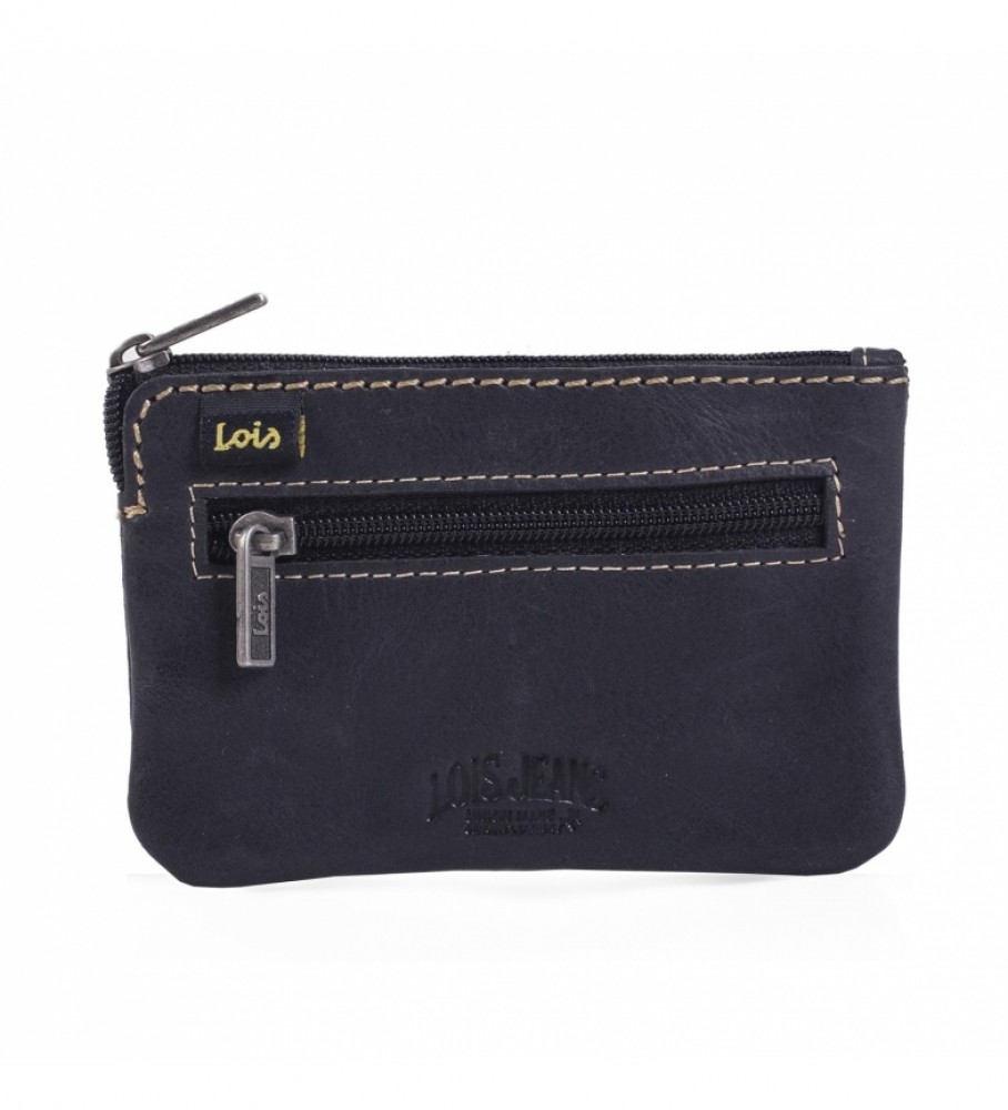 Lois Monedero de piel 11002 Negro -10x7cm-