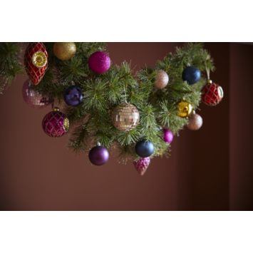 Christmas Goods kerstballen mix kunststof goud inclusief piek