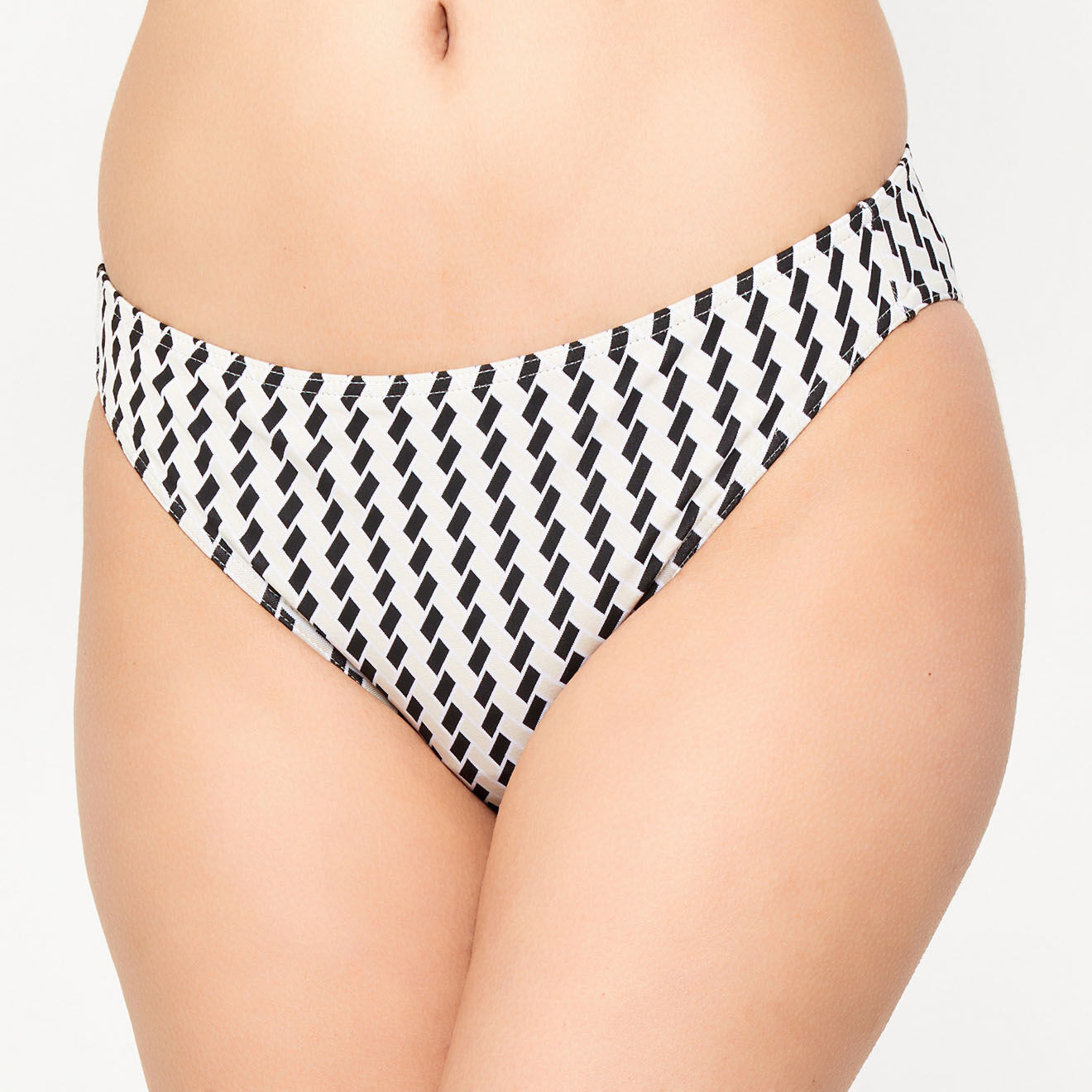Iodus Bas de maillot de bain Lezo imprimé noir/blanc