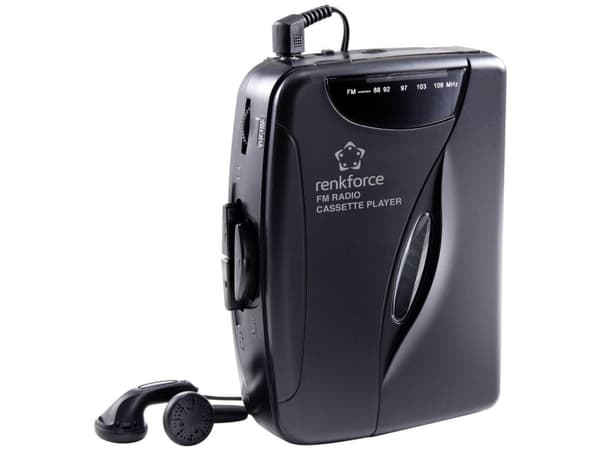 Renkforce RF-CP-150 Bærbar kassetteafspiller Sort