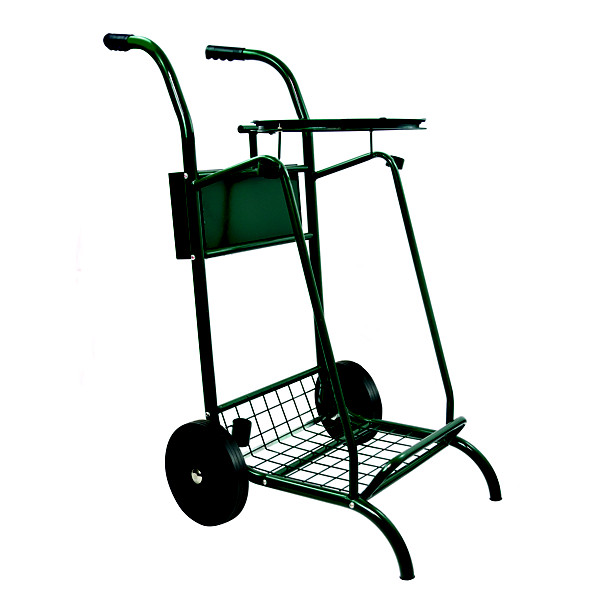 Chariot voirie sans couvercle 110 L mobisac. Roues caoutchouc, vert mousse 6005