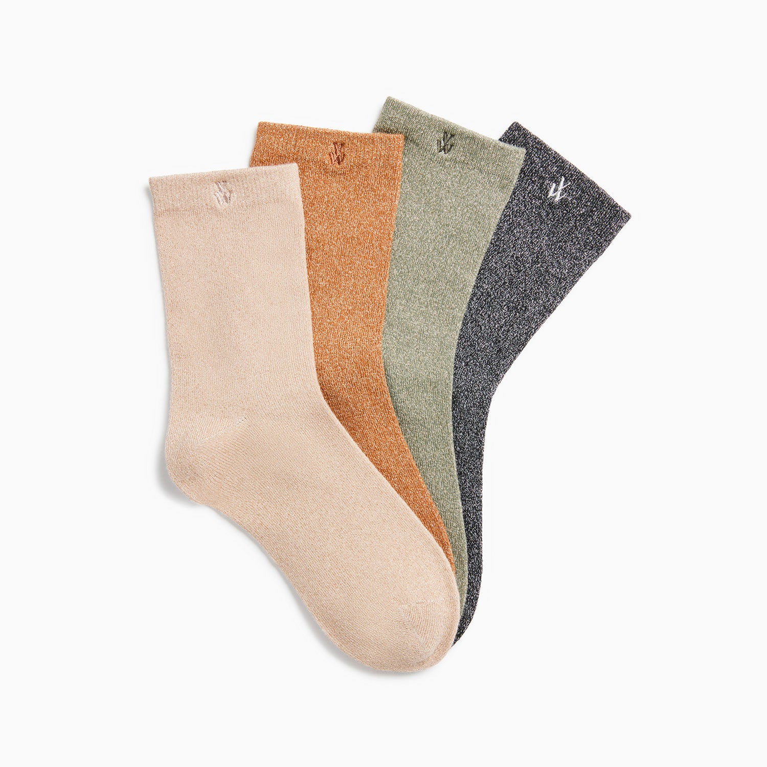 Chaussettes-Chaussettes Quinn noir et argent pailleté