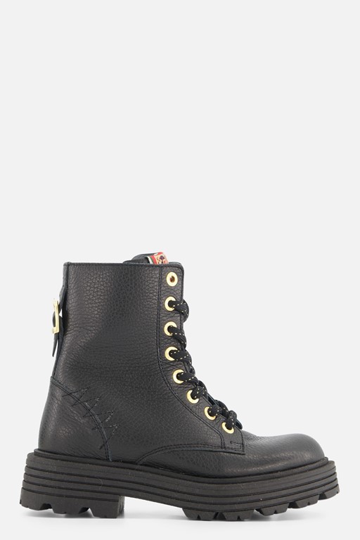 Red-Rag Veterboots zwart Leer