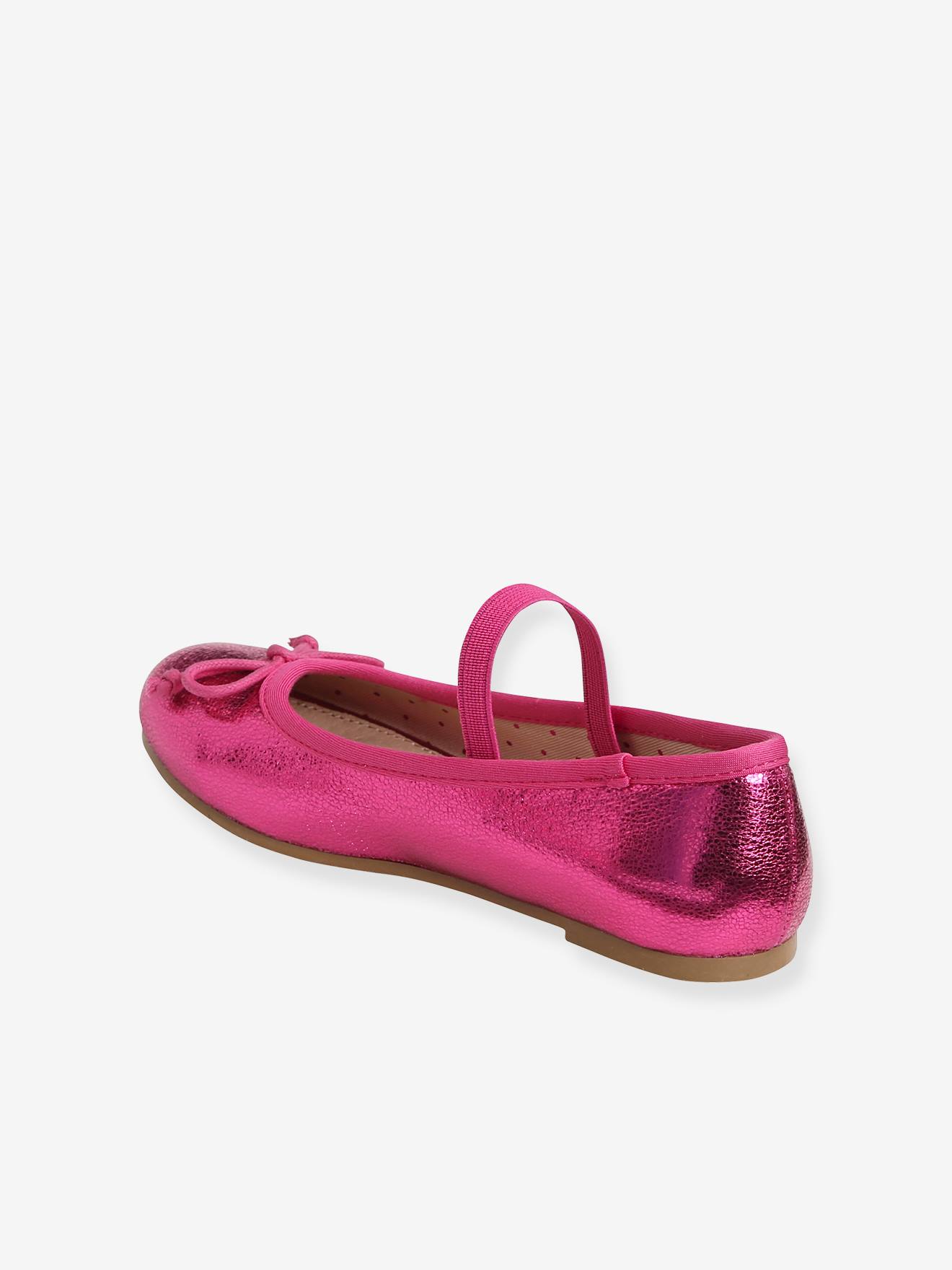 Sapatilhas de ballet iridescentes para meninas, cinza metálico escuro