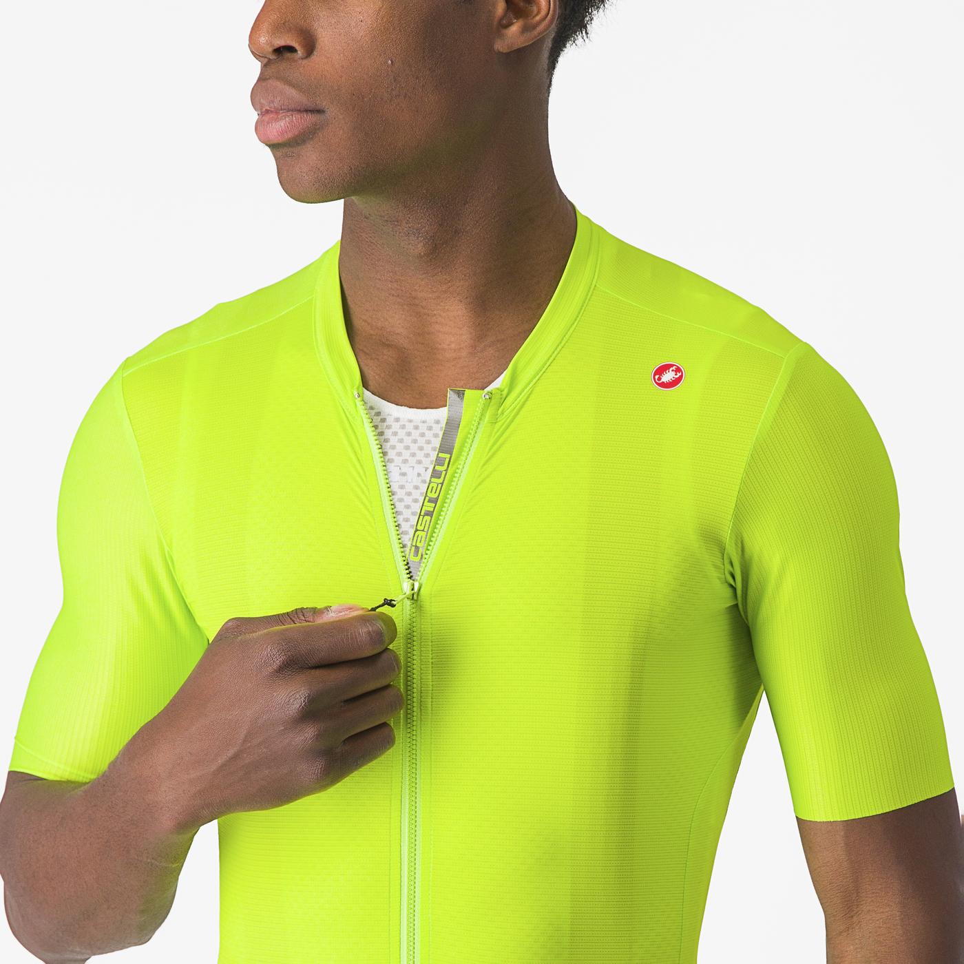 Castelli Espresso Jersey i Electric Lime/Deep Green