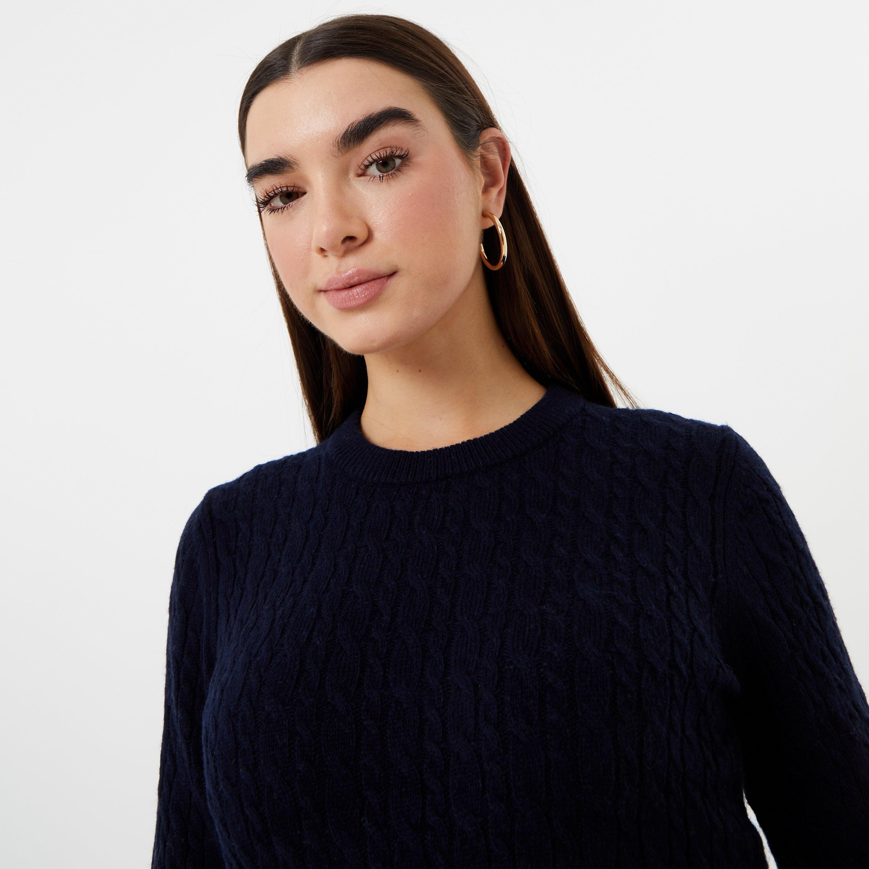 Jack Wills Tinsbury Merino Wool Blend Cable Knitted Jumper