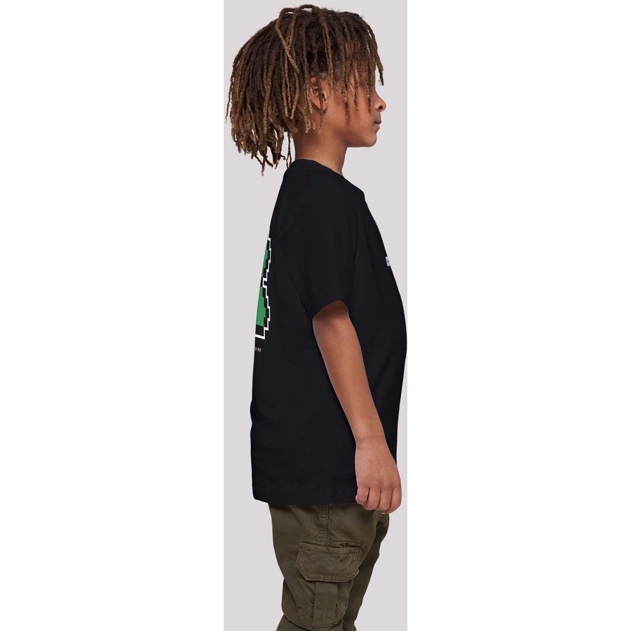 F4NT4STIC T-Shirt Silvester Happy New Year Pixel Kleeblatt schwarz