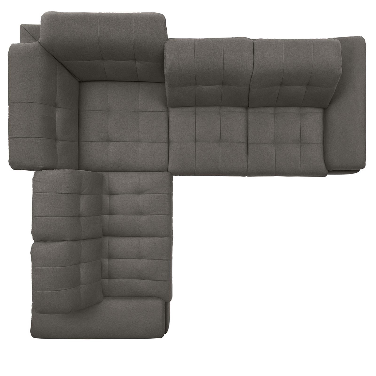 polsterpower Ecksofa - Belle grey - Basismodell - links