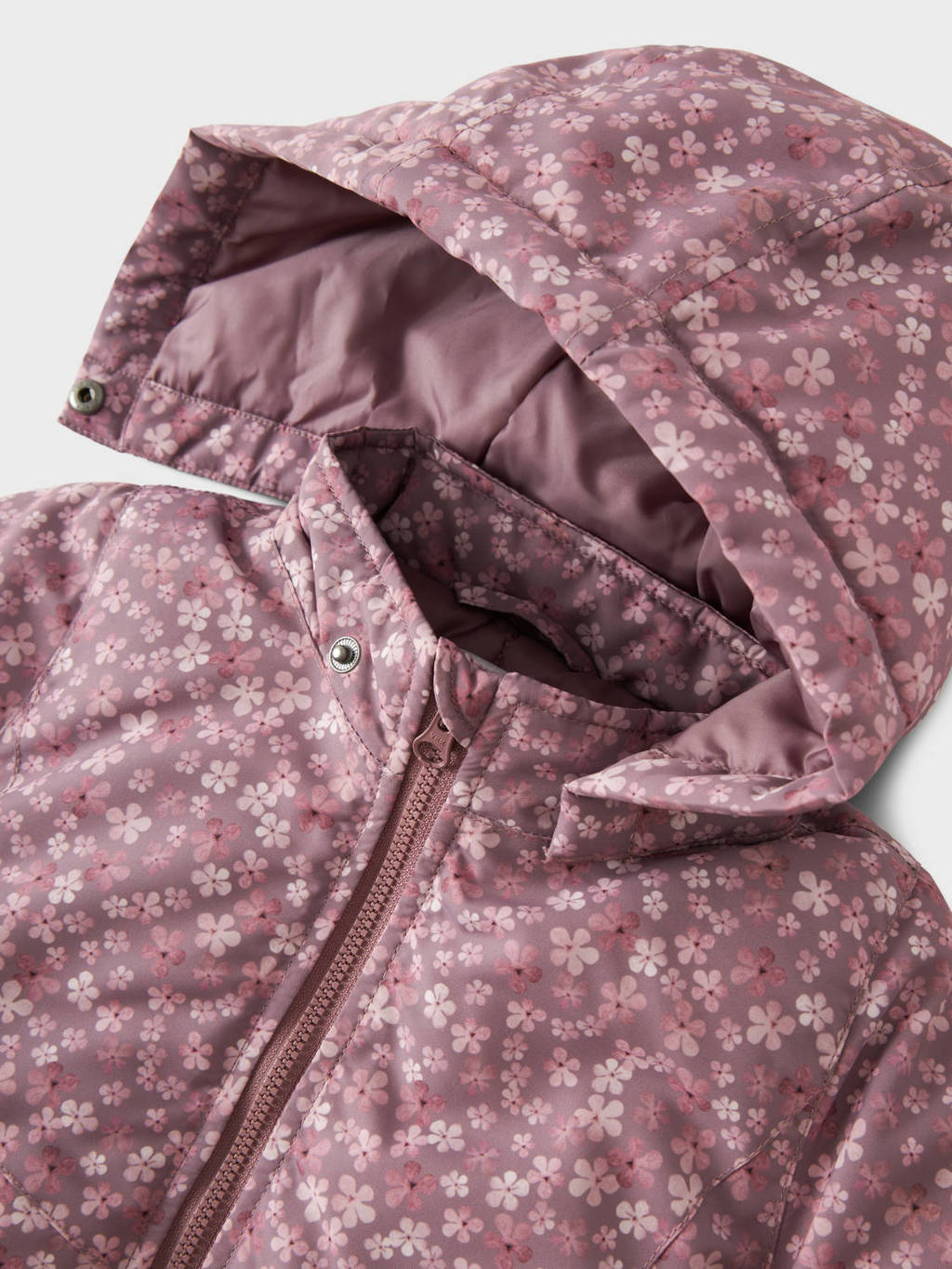 NAME IT baby gebloemdewinterjas NBFMAXI roze