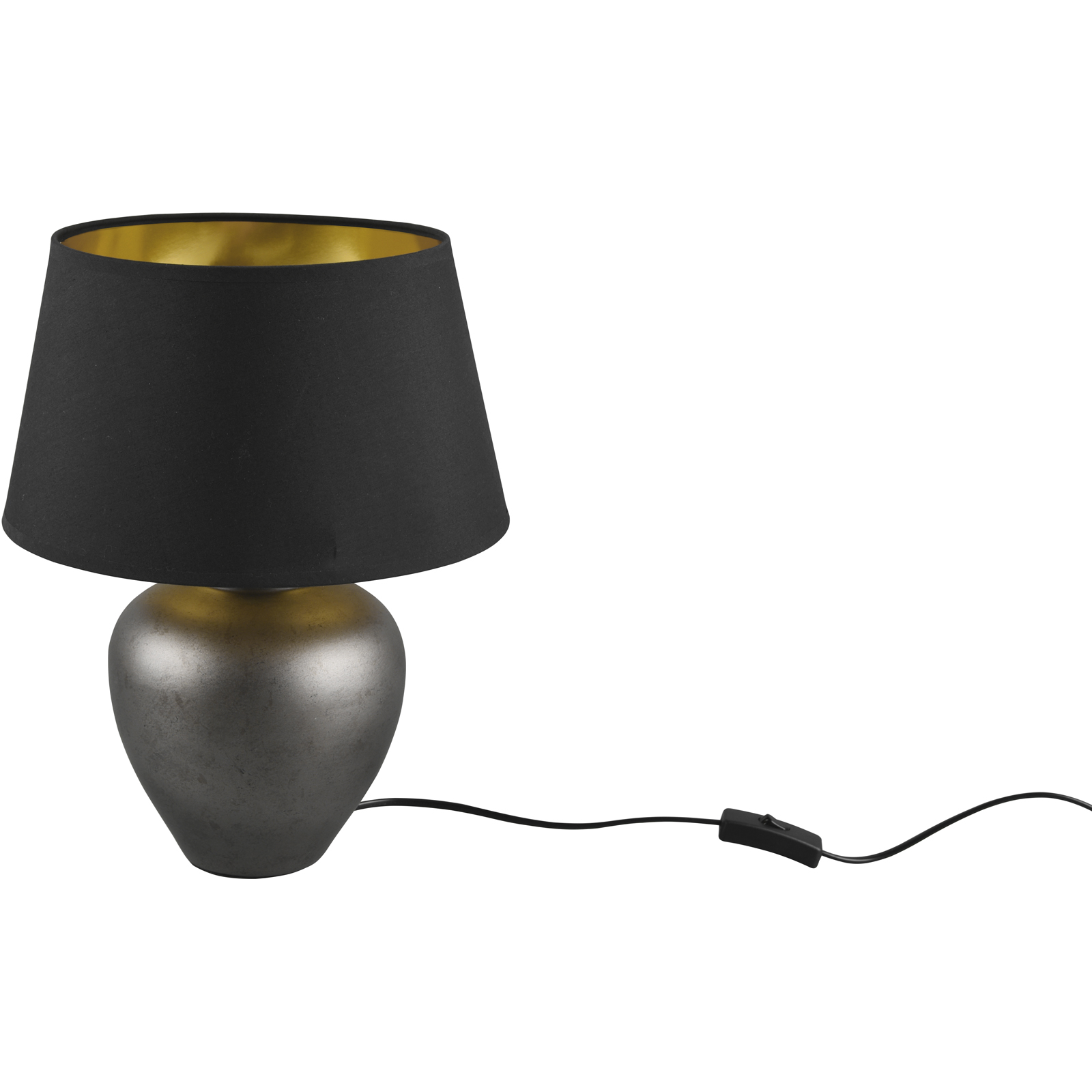Tischleuchte - schwarz-anthrazit - 39 cm hoch