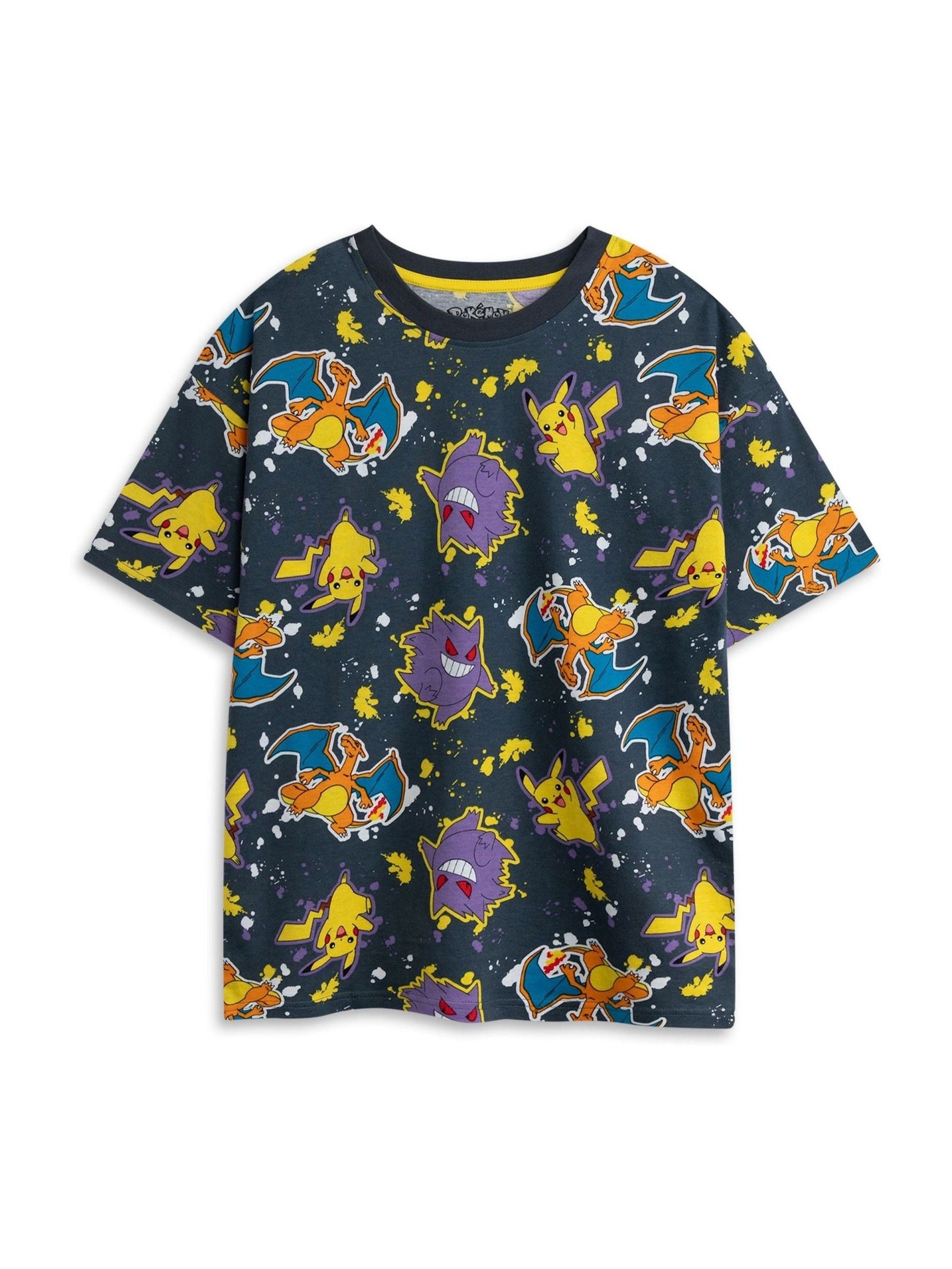 Vanilla Underground Cotton Pokemon Multicoloured Short Sleeve Short Leg Pyjamas Set Pack of 2