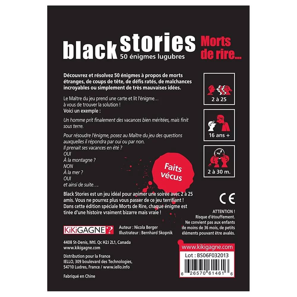 BLACK STORIES - MORT DE RIRE