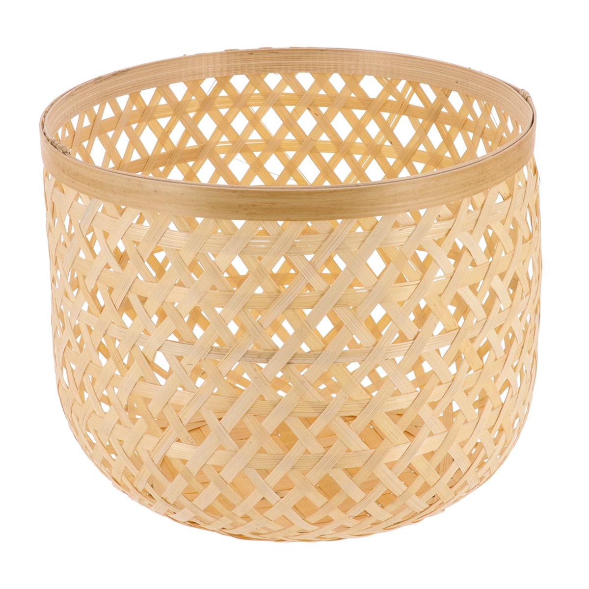 PANIERE A LINGE RONDE BAMBOU 25X20CM NATUREL