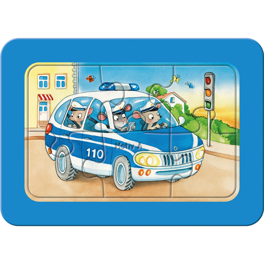Ravensburger My first Puzzle - Rahmenpuzzle Tiere im Einsatz, 3x6 Teile