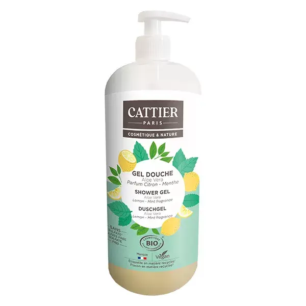 Gel de Banho Orgânico Cattier Limão e Hortelã 1L