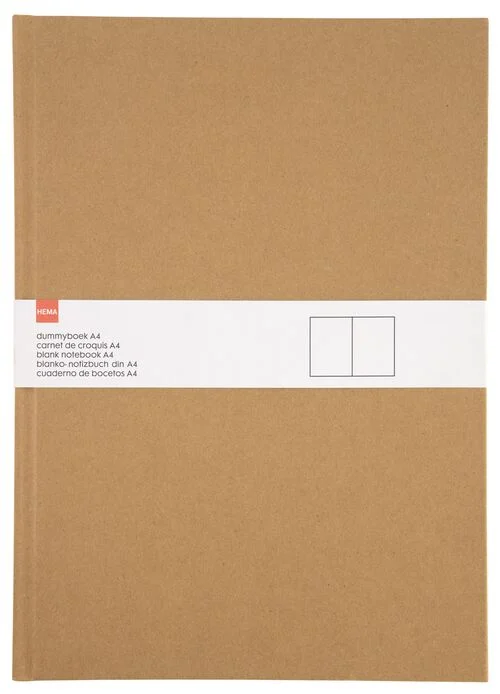 carnet vierge A4 kraft