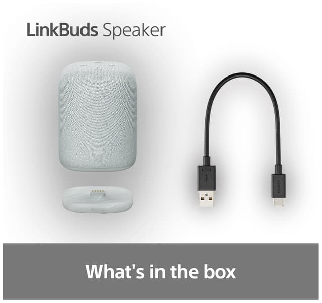 Sony LinkBuds trådløs bærbar højttaler (lysegrå)