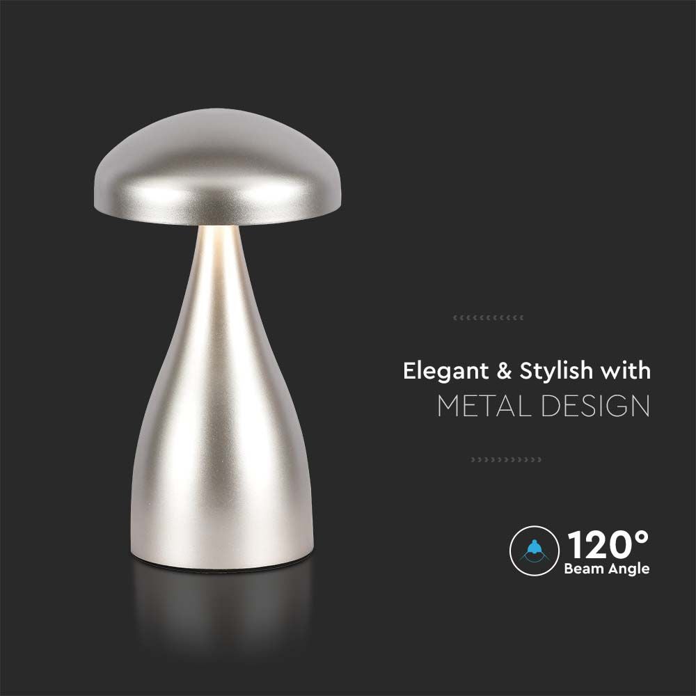 Gouden oplaadbare tafellampen - Champagne - IP20 - 1W - 55 lumen - 3IN1