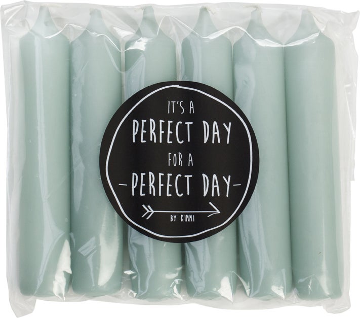 Rustik Lys dinerkaars Cadeau groen 6 uur 6 stuks