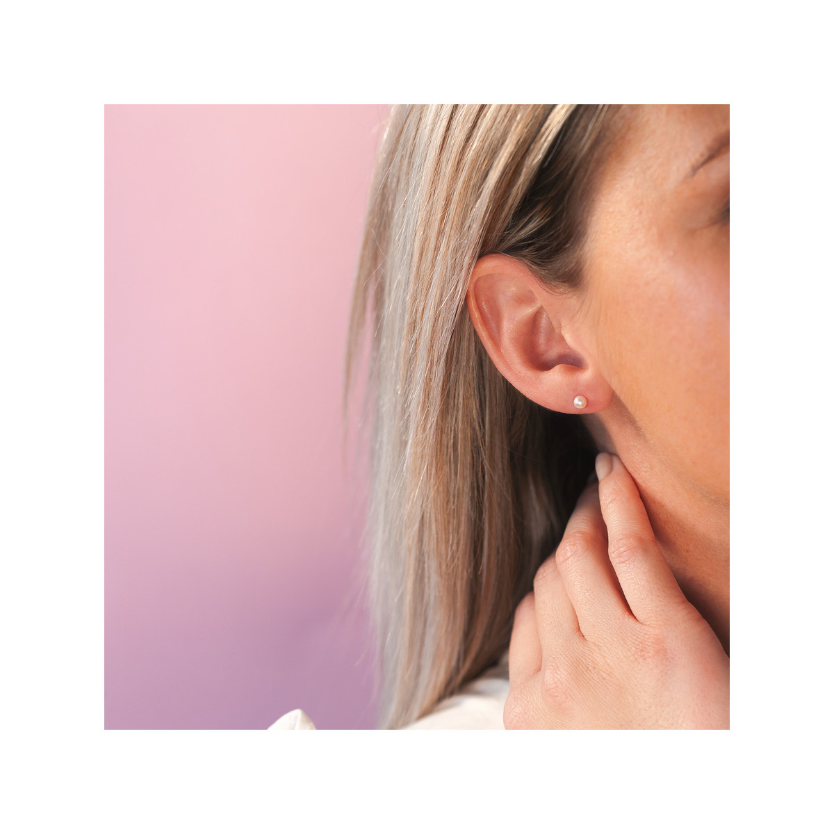 Boucles d'oreilles or 375 perles de culture de chine