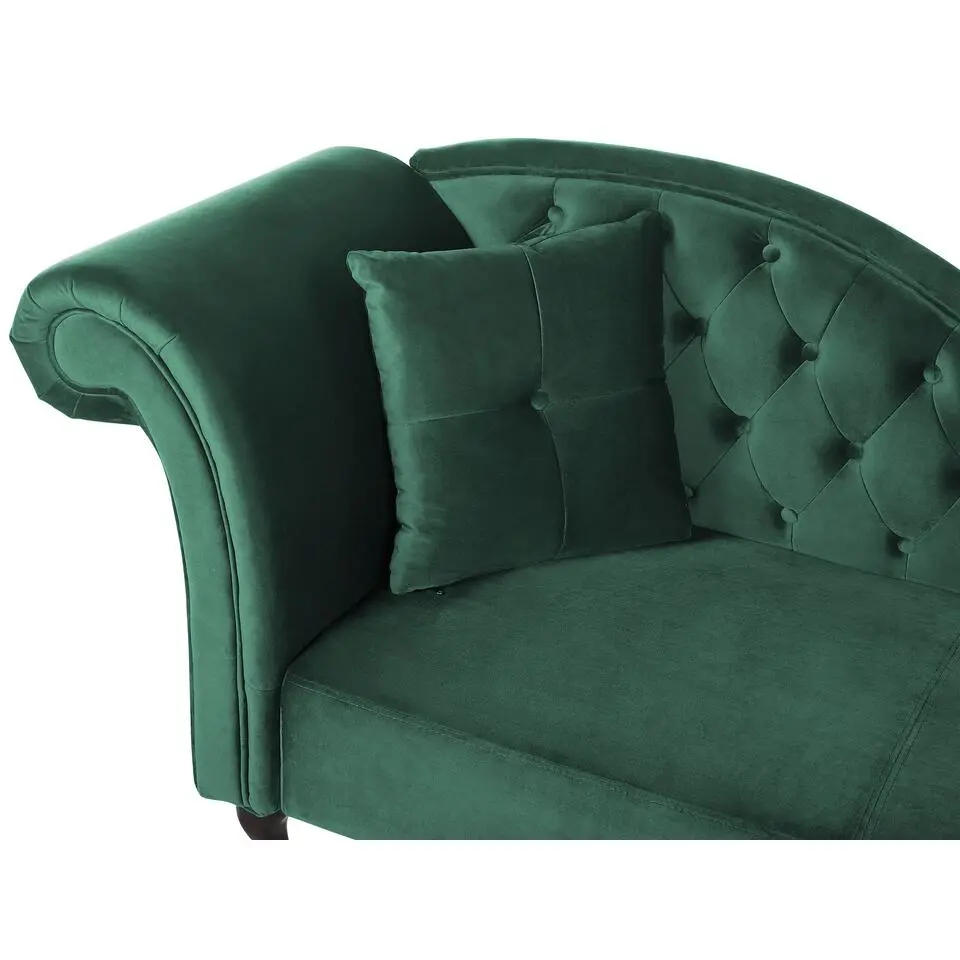 LATTES - Chaise longue - Groen - Linkerzijde - Fluweel