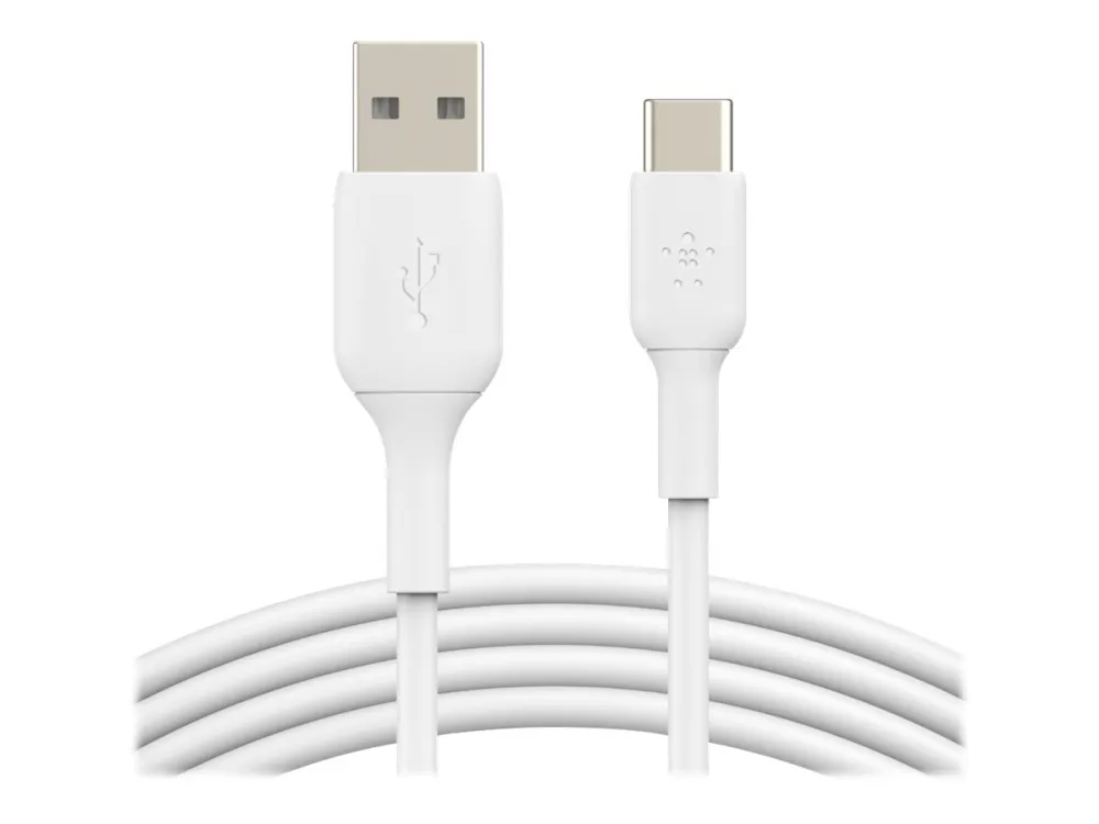 Belkin BoostCharge - USB-kabel - 24 pin USB-C (han) til USB (han) - 3 m - hvid