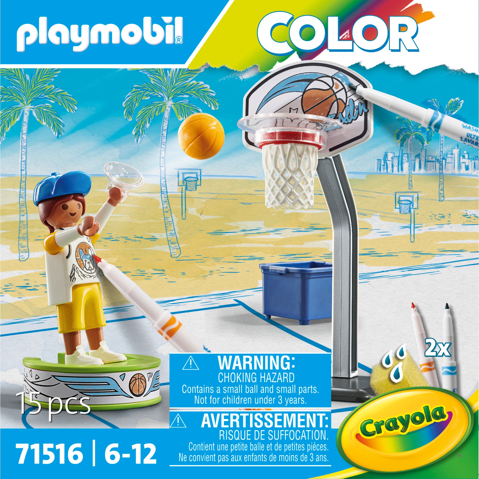 PLAYMOBIL Konstruktionsspielzeug Color Basketballspieler