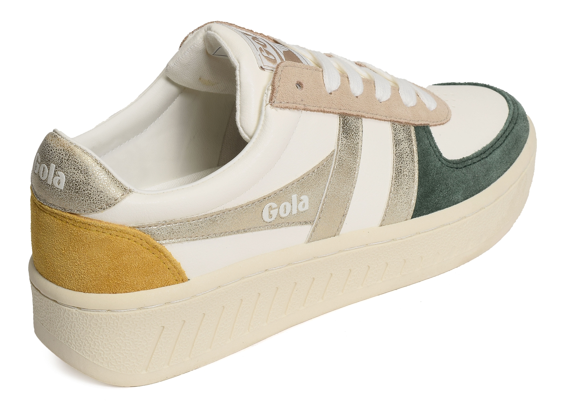 Grandslam quadrant trainers w blanc vert