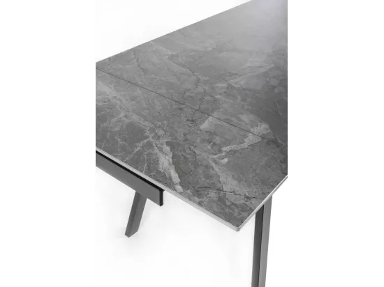 Dylan Table Extensible (140/200 x 80 cm) en Céramique Noire