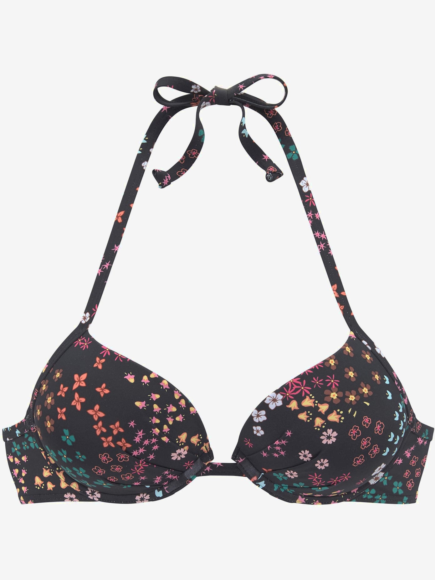 Haut de bikini push-up imprimé floral moderne