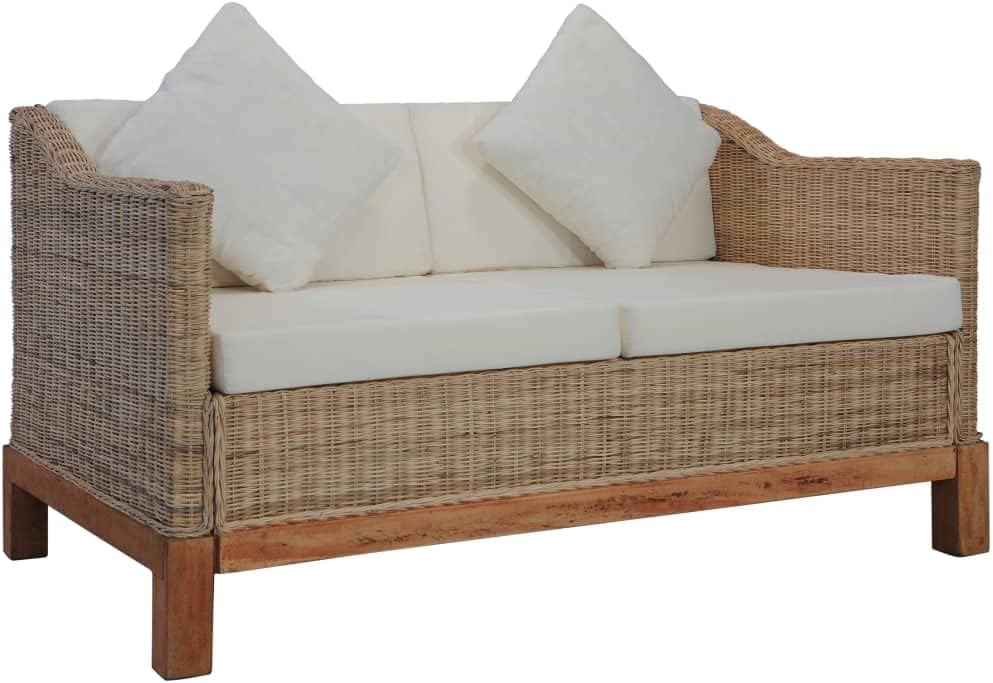 Festnight Gartensofa 2 Sitzer Rattan Sofa Lounge Sofa Outdoor Kleines Balkon Sofa Balkon Lounge Gartenlounge Polyrattan Rattansofa Balkonmöbel Gartenmöbel Set