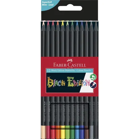 Faber-Castell Black Edition Bunstift, 12er Kartonetui