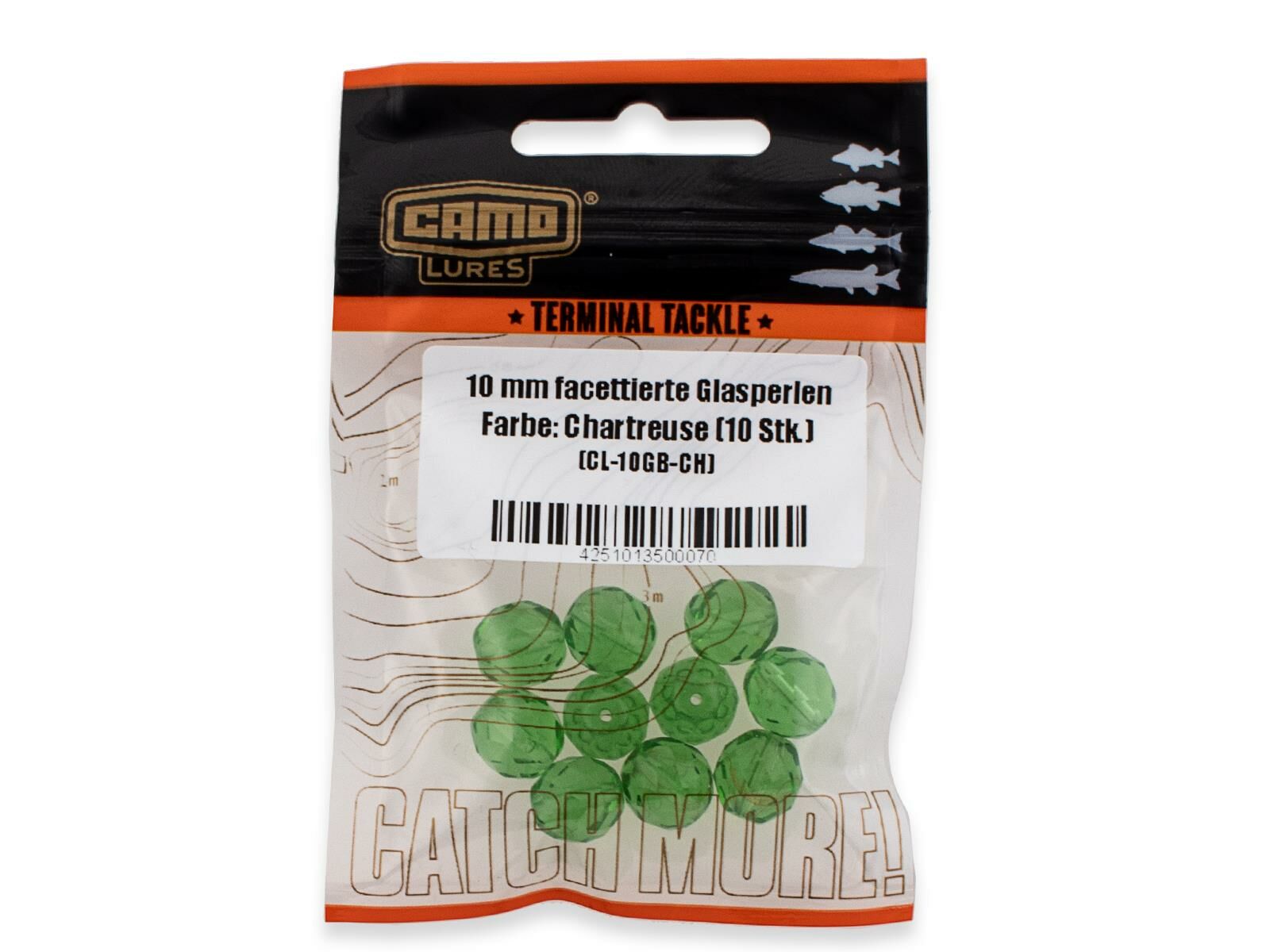 10 mm facettierte Glasperlen (CAMO Lures)